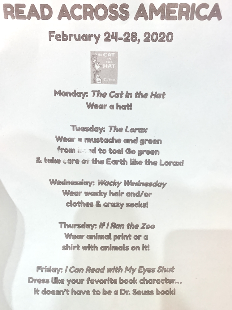 Read Across America - Dress-Up Days