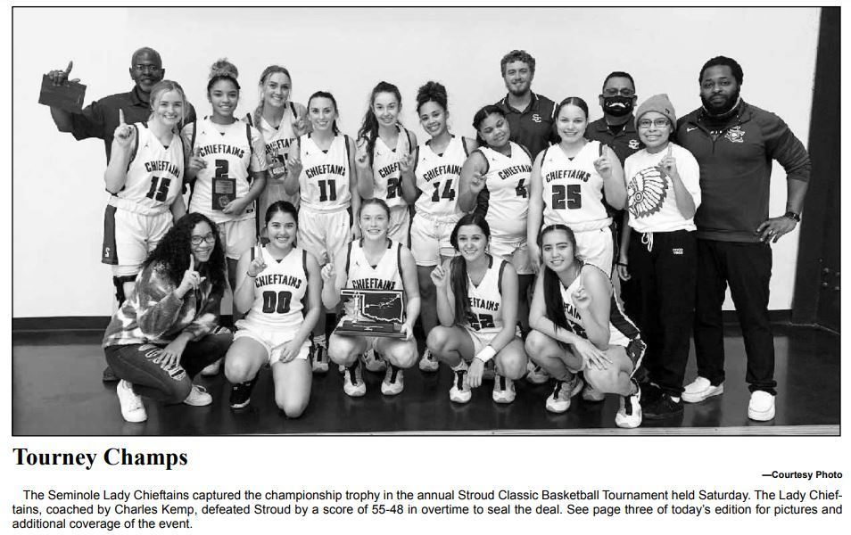 Seminole Girls Basketball Tournament Champs!