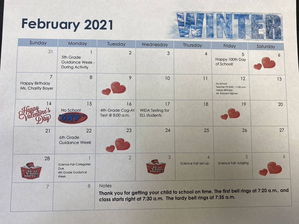 February Calendar 