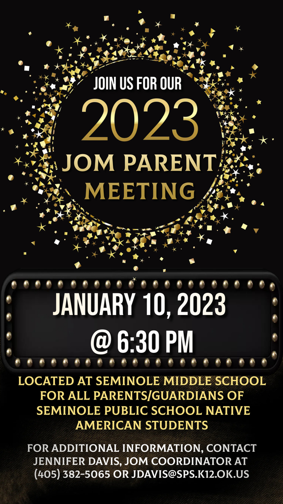 JOM Parent Meeting 1/10/2023 @ 6:30 p.m.