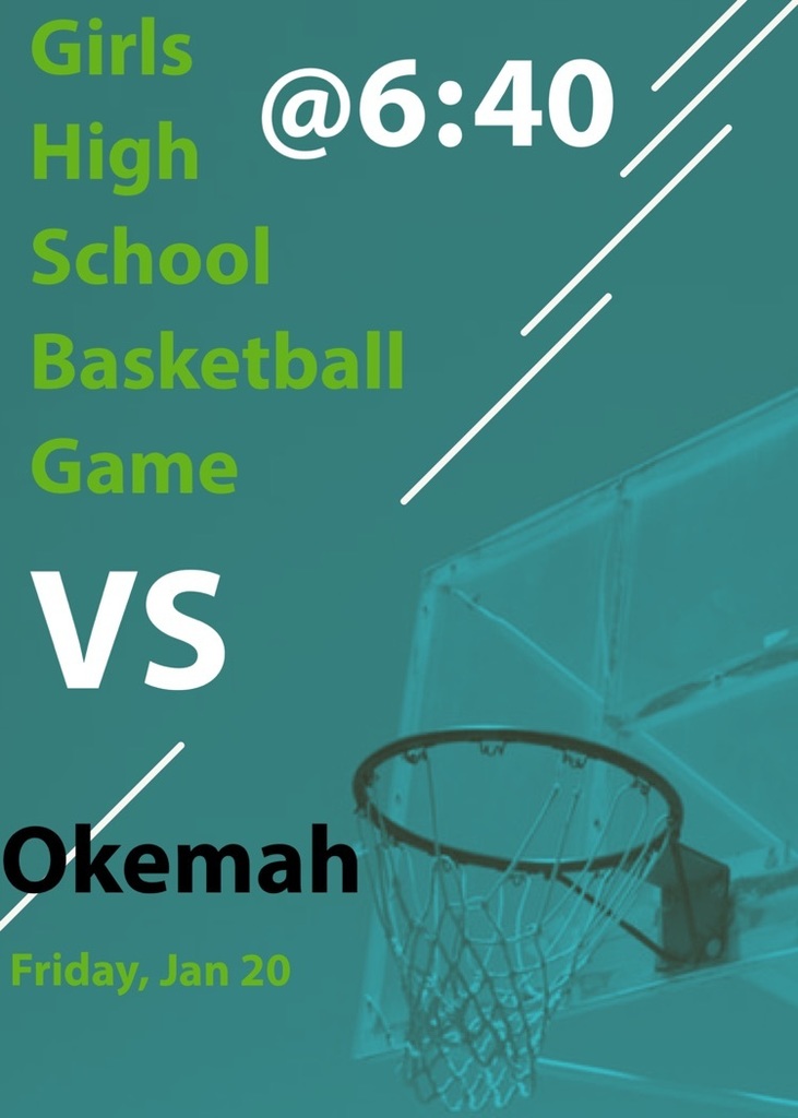Girls basketball at Okemah at 6:40 p.m. tonight
